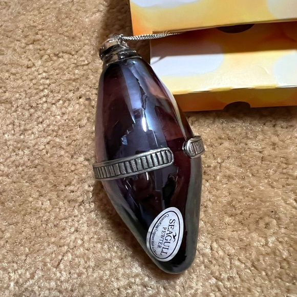 Seagull pewter & glass ornament. Made in Nova Scotia Canada - Picture 6 of 6